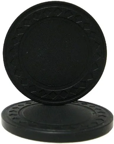 Brybelly Diamond Ring Poker Chip compuesto de arcilla de 0.30 oz - Paquete de 50 (negro)