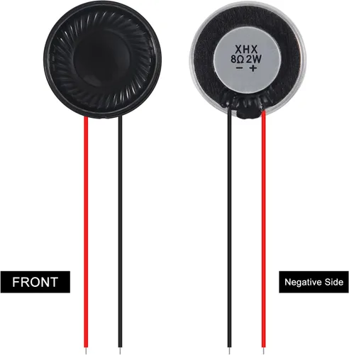 Vista 2 de 6 piezas de altavoces de 8 ohmios 2W, altavoces redondos de 28 mm compatibles con pequeños altavoces de audio, reproductor de MP3, MP4