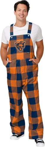 Vista 18 de FOCO NFL mens Nfl Team Logo Plaid Bib Overalls