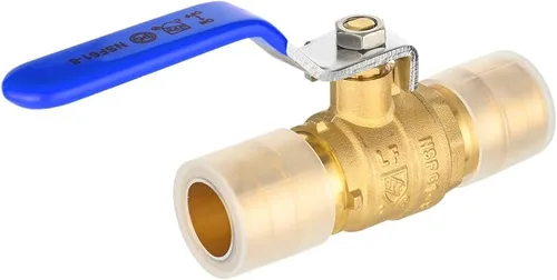 Vista 11 de EFIELD Pex A Válvula de bola de latón de cierre de puerto completo de 3/4 pulgadas x 3/4 pulgadas con orejeta caída, ASTM 1960, certificado cUPC