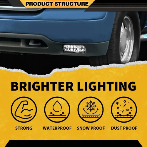 Vista 5 de CNNELL Conjunto de luces antiniebla compatible con Chevy Silverado 1500 2500 1999-2002, Chevy Silverado 3500 2001-2002, Chevy Suburban/Tahoe Lente