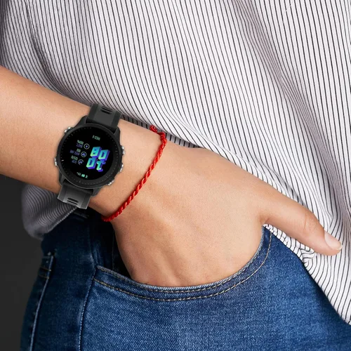 Vista 4 de TopPerfekt Correa para reloj Garmin Forerunner 955 – Correa de repuesto de silicona suave para reloj inteligente 955 compatible con mujeres y hombres