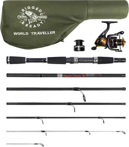 Vista 11 de Rigged and Ready Smuggler Series™ Travel Fishing Rods. Super Compact, 1 Spinning Rod and Reel Combo, 4 Spin, 1 Casting Rod + Cases. 2, 3 or 4 Tips.