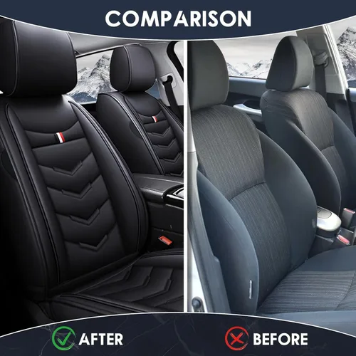Vista 5 de Funda de asiento de automóvil de 2 asientos para Nissan 370Z 2009-2020, fundas de cojín duraderas, resistentes al desgaste, impermeables