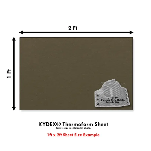 Vista 166 de Hoja de Termoformado Kydex - (Textura P1) - (Espesor de 0,15 cm) - (20,3 cm x 20,3 cm) - (Gris Barco) - (2 Hojas) - Para Hacer Fundas DIY, Armadura