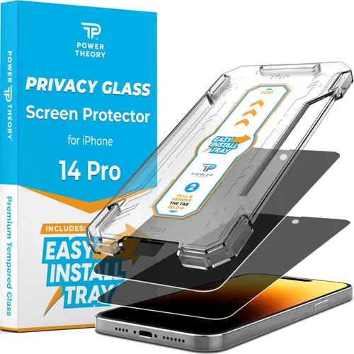 Vista 10 de Power Theory Protector de pantalla de vidrio templado compatible con iPhone 15 Pro, [Benefits American Cancer Society], dureza 9H, kit de fácil