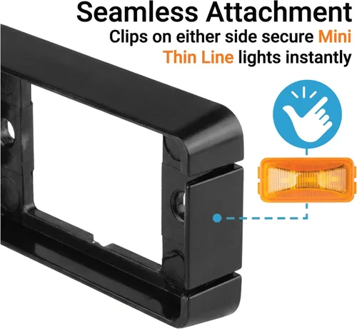 Vista 2 de Lumitronics Soporte de base RV para mini luces de línea delgada