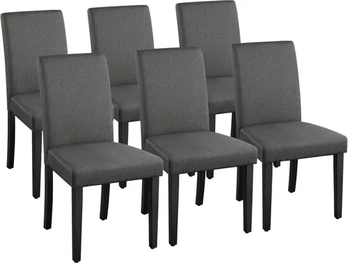 Vista 14 de Yaheetech Juego de 2 Sillas de Comedor Modernas de Cuero Sintético para Comedor con Patas de Madera de Goma y Asiento Acolchado para Cocina/Sala