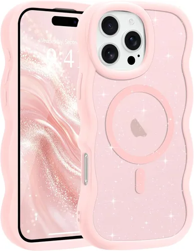 Vista 102 de Pepmune - Funda para iPhone 12 Pro Max con marco ondulado y estructura rígida, color mate claro, cubierta trasera unisex, compatible con Magsafe