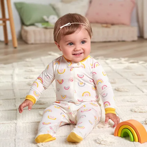 Vista 5 de Gerber Baby Girls' 4 Pack Sleep 'N Play Footie