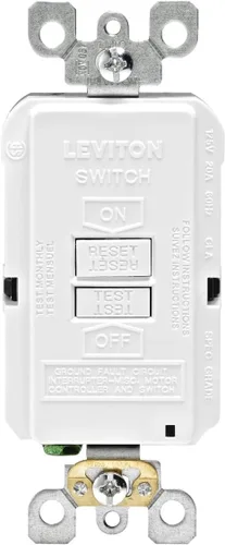 Vista 12 de Leviton SmartlockPro Interruptor con enchufe de doble polo receptáculo, AFTR1-E, 120.0 volts