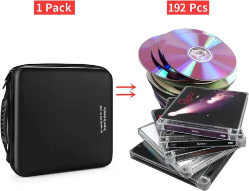 Vista 56 de Funda para DVD, estuche de CD EVA, organizador de almacenamiento, portátil, protector de DVD, soporte para billetera para coche