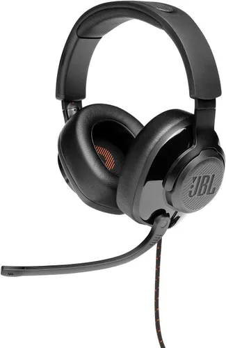 Vista 9 de JBL Quantum 200 - Wired Over-Ear Gaming Headset with Voice Focus Directional flip-up mic and Memory Foam Ear Cushions (Black) (Pack of 4)