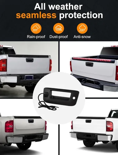 Vista 6 de Avsty Bisel de manija de la puerta trasera con cámara de respaldo para Chevy Silverado GMC Sierra 1500 2500 3500 2008 2009 2010 2011 2012 2013 2014