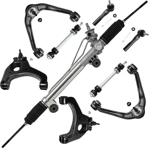 Vista 192 de Detroit Axle - Kit de brazos de control delanteros de 8 piezas para Chevy Trailblazer EXT GMC Envoy XL XUV Buick Rainier Isuzu Ascender, brazos