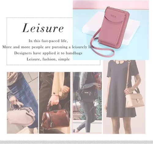 Vista 7 de Cartera de mano original, bolsa cruzada de piel sintética para teléfono celular para mujer, cartera de alta capacidad original