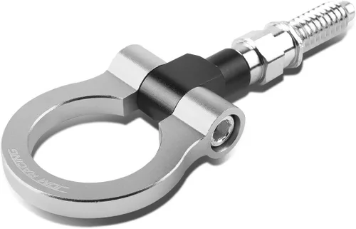 Vista 10 de Auto Dynasty Compatible con BMW 3/5/7/Z-Series/Mini Cooper Ganchos de remolque delanteros/traseros de aluminio M15.8xP3.175 (Negro)