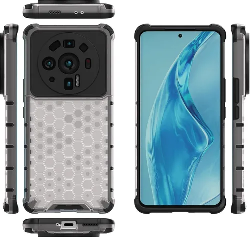 Vista 116 de Pzwoxukhov Funda compatible con Redmi A1, compatible con Redmi A2 Honeycomb Anti-caída Absorción de Golpes Negro