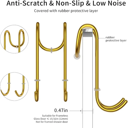 Vista 4 de Juego de escobilla de ducha de acero inoxidable de 14 pulgadas, escobilla multiusos para baño, puertas de ducha, espejos, azulejos y ventanas