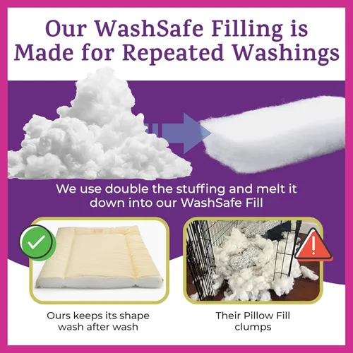 Vista 6 de Pet Dreams La cama para jaula para perros es la alfombrilla original para jaula de perros, completamente lavable, cama de perrera, alfombrilla