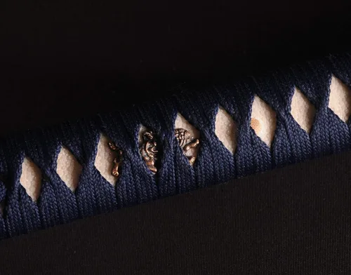Vista 7 de Lyuesword - Espada Katana Samurai, espada forjada a mano, acero de alto carbono 1095, práctica, corte real, afilada, hoja de espiga completa, Tsuba