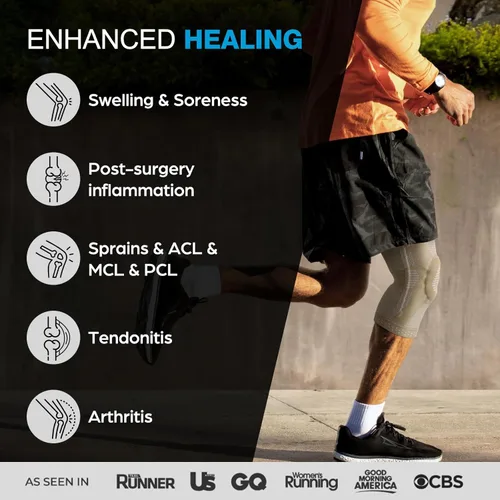 Vista 97 de NEENCA - Rodillera profesional de compresión, tecnología de punto horizontal, grado médico, para desgarro de menisco, ligamento anterior cruzado