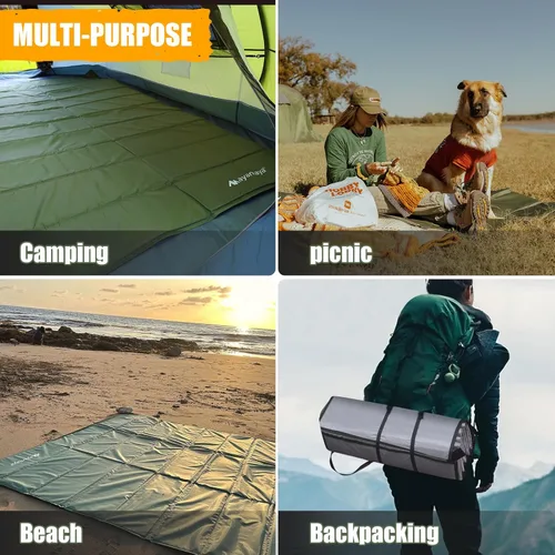 Vista 6 de AYAMAYA - Colchón plegable de espuma para dormir para 1/2/3/4/5/6 personas, extra grueso, impermeable, para tienda de campaña, tapete