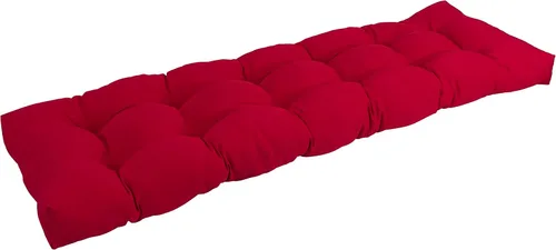 Vista 21 de Blazing Needles Cojín de banco de sarga copetudo, 46 x 19 pulgadas, azul aguamarina