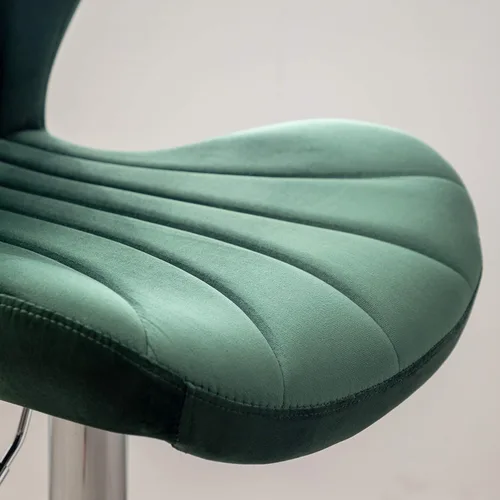 Vista 73 de Roundhill Furniture Ellston - Taburetes de bar giratorios ajustables de terciopelo, color gris, juego de 2, color gris