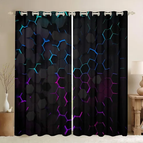 Vista 28 de Manfei Cortinas musicales para ventana, diseño retro con notas musicales impresas, para dormitorio, sala de estar, tema musical, tratamiento