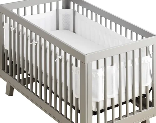 Vista 18 de BreathableBaby Forro transpirable de malla para cunas de tamaño completo, malla deluxe de 4mm, Elefantes (Tamaño 4FS cubre 3 o 4 lados)