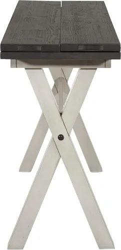 Vista 6 de OSP Home Furnishings Kristen - Escritorio extensible abatible para mesa de comedor, acabado carbón