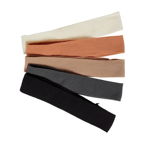 Vista 4 de Goody Envolturas básicas para la cabeza, 6 unidades, tonos neutros, sujeción suave sin daños, bandas elásticas para la cabeza para mujeres