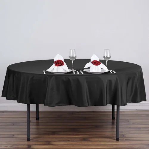 Vista 71 de Efavormart - Mantel redondo de poliéster para banquetes de boda, 90 pulgadas, color marfil