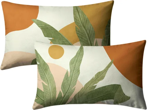 Vista 75 de Juego de 2 fundas de almohada con diseño de rayas de cebra de 18 x 18 pulgadas, fundas de almohada cuadradas decorativas en blanco y negro, fundas