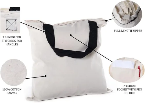 Vista 2 de Mato & Hash Bolsa de lona Bolsa de lona con cremallera y bolsillo