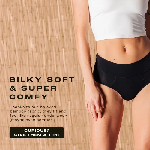 Vista 4 de Bambody Absorbent Panties, Period Underwear for Women and Teens - Leakproof, Soft, Breathable, Comfortable