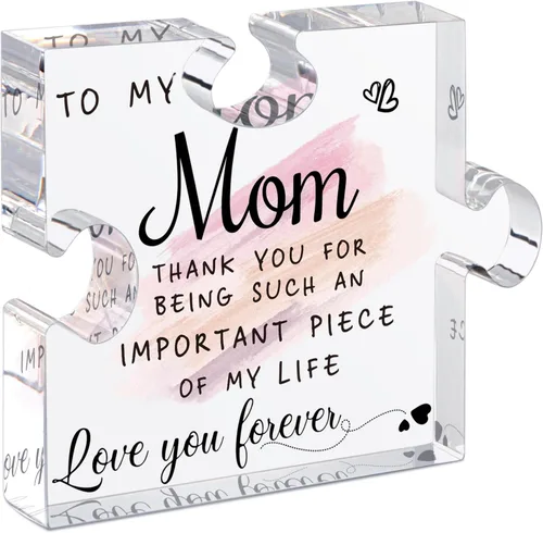 Vista 14 de Regalos para Tía de Sobrina - Placa Única de Pieza de Rompecabezas de Acrílico para Cumpleaños de Tía, Decoraciones de Escritorio, Regalo para Tía