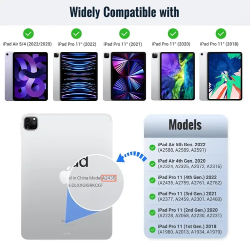 Vista 2 de MoKo Protector de pantalla magnético de papel para iPad Air de 5ª/4ª generación (2022/2020) / iPad Pro de 11 pulgadas (2022/2021/2020/2018)