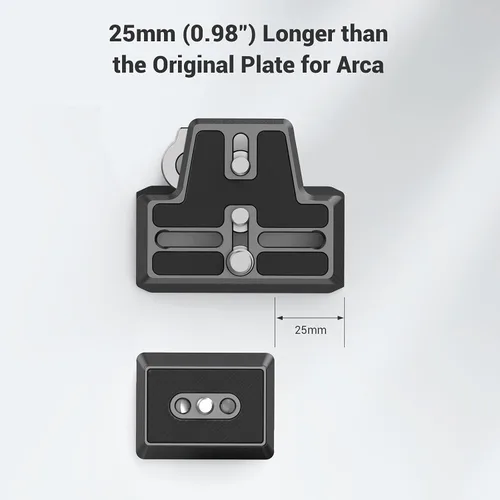 Vista 4 de SMALLRIG Placa de liberación rápida extendida para Arca tipo estándar compatible con DJI RS 2 / RSC 2 / RS 3 / RS 3 Pro/RS 4/RS 4 Pro/RS 5 Gimbal
