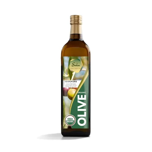 Aceite de oliva orgánico extra virgen prensado en frío USDA (16 onzas líquidas)