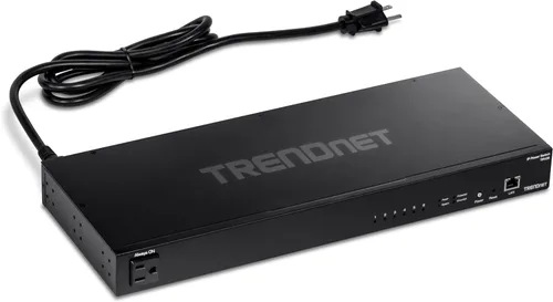 Vista 14 de TRENDnet PDU administrado de 6 tomas, TPI-06, unidad de distribución de energía para montaje en rack, certificado UL, 1 toma de corriente