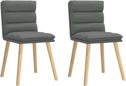 Vista 10 de Modern Dining Chairs Set of 2 Black Fabric Upholstered Kitchen Chairs with Foam Cushion, Rubber Wood Frame for Dining Room Living Room Farmhouse