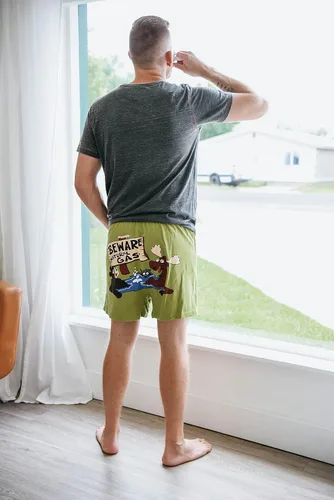 Vista 4 de Lazy One - Bóxeres cortos con estampas de animales divertidos, ropa interior novedosa y divertida con diseños de animales para regalar en broma a