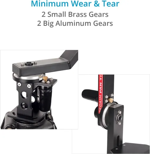 Vista 4 de PROAIM Cabezal de inclinación panorámica motorizado de 2 ejes con control de palanca de mando de 12 V para grúa de horca de cámara. Movimiento