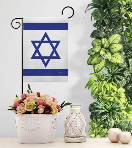 Vista 9 de Breeze Decor Bandera de Israel - Juego de asta de bandera israelí para el hogar, letrero para patio, poste de tumba, soporte de cementerio, tapiz al