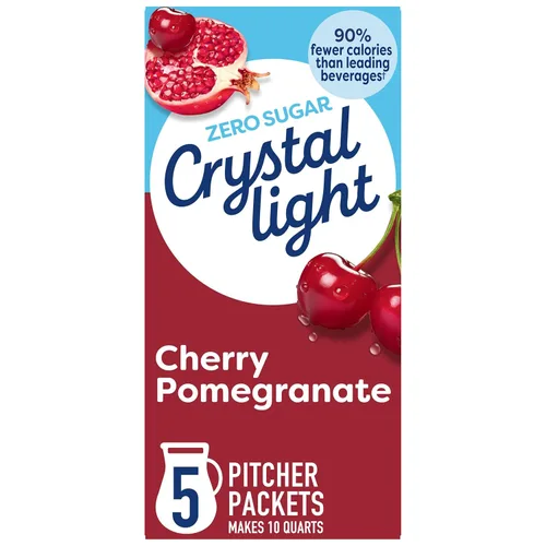 Vista 10 de Crystal Light Mezcla de bebidas en polvo con sabor natural y granada de cereza sin azúcar, 5 paquetes de jarra