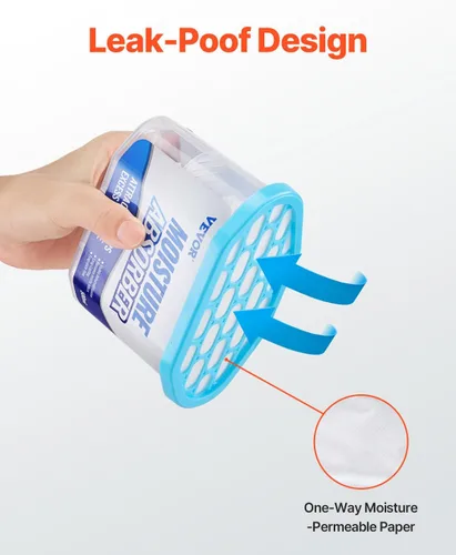 Vista 4 de VEVOR Cajas absorbentes de humedad, cajas de absorción de humedad de 10.8 onzas (6 paquetes), deshumidificador sin fragancia que atrae la humedad