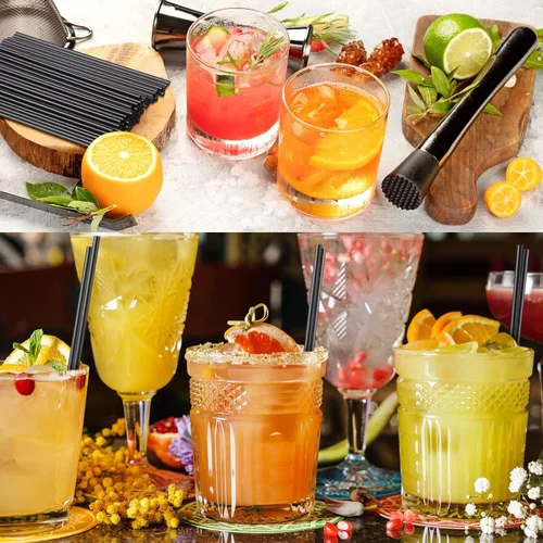 Vista 5 de 6000 popotes para café, cócteles, pajitas desechables de plástico, agitadores de bebidas y cócteles, pajitas para bares, beber jugos