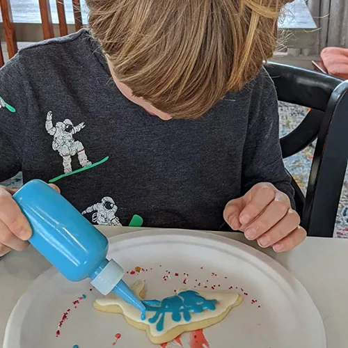 Vista 6 de Hedume Paquete de 30 botellas de plástico de 4 onzas con tapa de punta roja y medición, sin BPA, sin látex, grado alimenticio, buenas